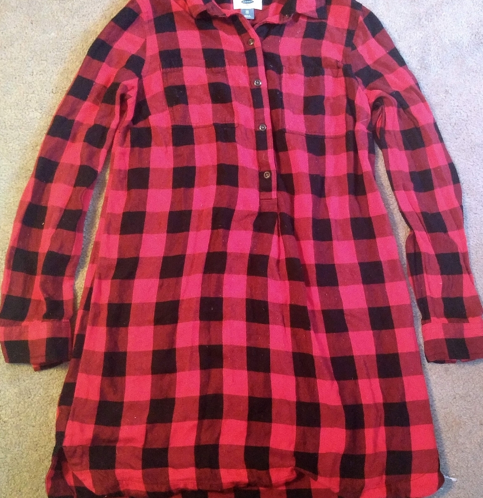 Plaid T-shirt Dress